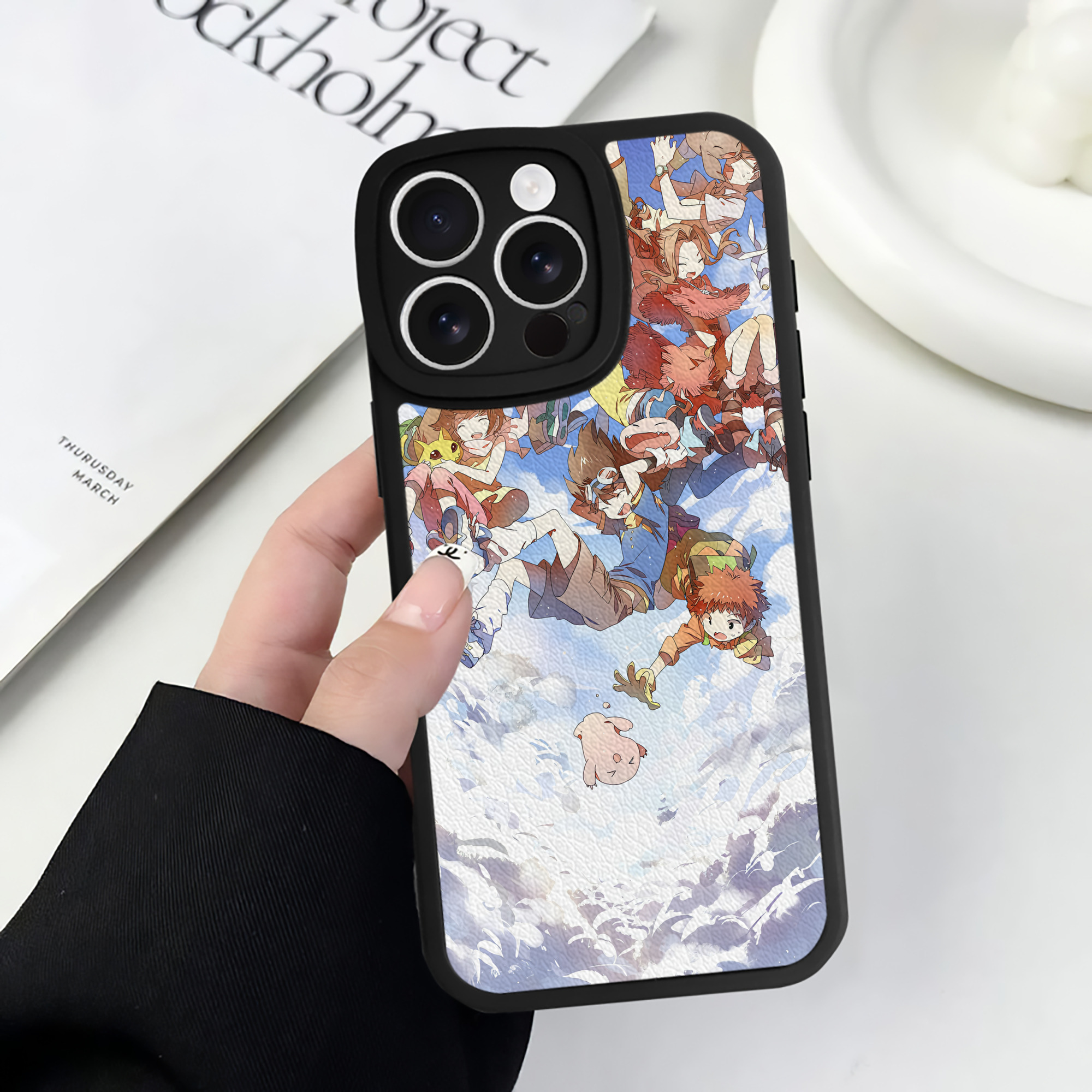 （画像用） Digimon デジタルモンスター/デジモン 【iPhone 16シリーズ対応】シリコンスマホケース（レザー調） 材質：シリコン